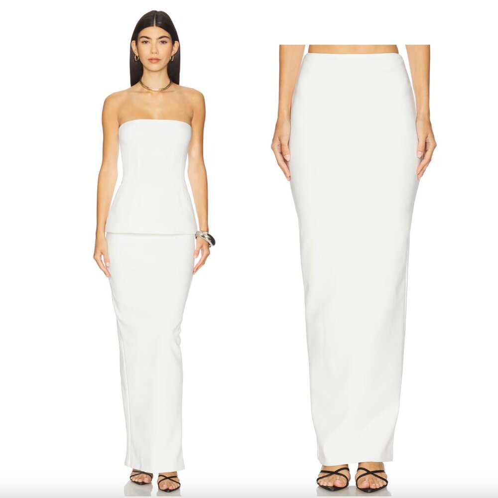 NEW Nookie Caroline Maxi Skirt in Ivory White Small S